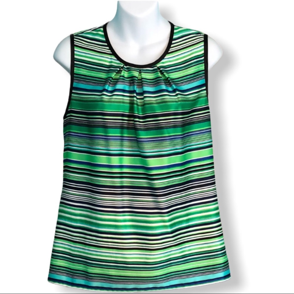 Outback Red Striped Sleeveless Blouse